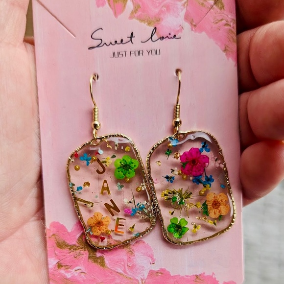 Personalized earrings name or word - Picture 2 of 2